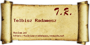 Telbisz Radamesz névjegykártya